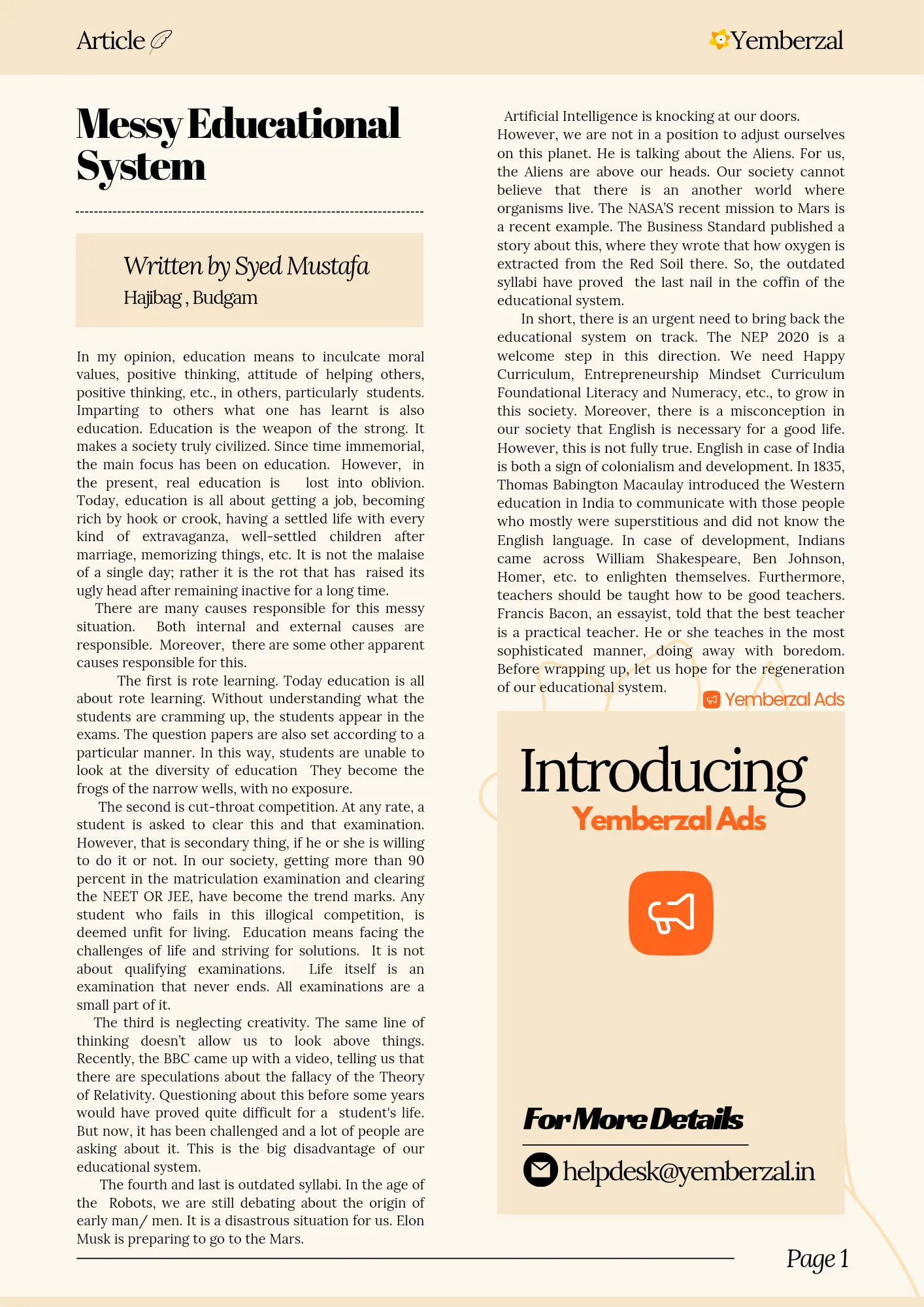Fourth Page