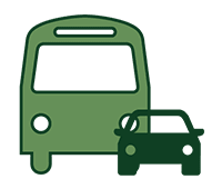 a car and a bus