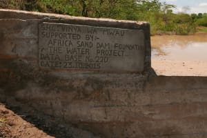 The Water Project: Vinya wa Mwau Sand Dam Project - 