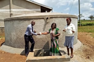 The Water Project: Sipande Secondary School -  Finished Rainwater Tank