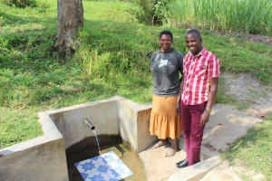 The Water Project:  Pamela Muyonga With Field Officer Jonathan