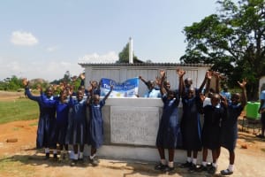 The Water Project: Enyapora Primary School -  Girls Celebrate Their New Latrines