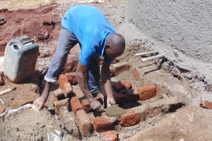 The Water Project: Kakamega Muslim Primary School -  Building The Tap Access Area