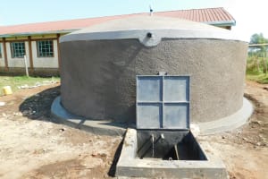 The Water Project:  Clean Water Flows From The New Rain Tank
