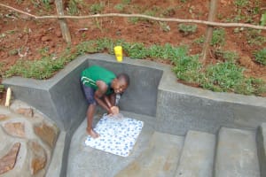 The Water Project: Bumira Community, Imbwaga Spring -  Enjoying The Spring Water