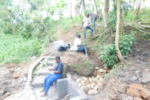 The Water Project: Eshiakhulo B Community, Temesi Spring -  Backfill Underway
