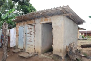 The Water Project: Lungi, Tintafor, Sierra Leone Church Primary School -  Latrine In Community