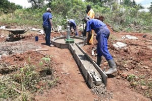 The Water Project: Kinuma Kyarugude Community -  Platform Construction