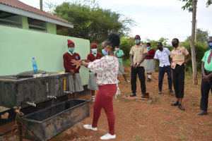 The Water Project: Kalisasi Secondary School -  Handwashing With Soap Demonstration