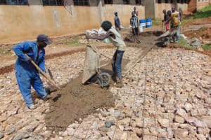 The Water Project: St. Joakim Buyangu Primary School -  Concrete Placement