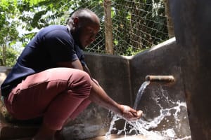 The Water Project: Shianda Community, Mwinami Spring -  Water Joy