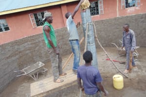 The Water Project: Ivola Primary School -  Pillar Placement