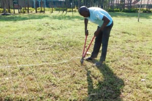 The Water Project: Mahola Mixed Secondary School -  Preparing Wire
