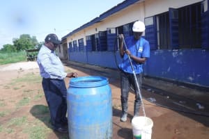 The Water Project: Kingsway Secondary School -  Yield Test