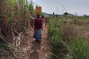 The Water Project: Rwenkole Community -  People Carrying Water