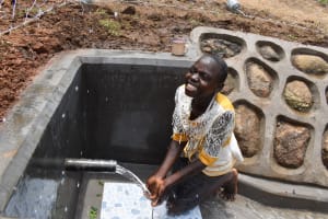 The Water Project: Iyala Community -  Lucy Celebrates Water