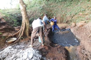 The Water Project: Mang'uliro Community 4 -  Casting The Slab