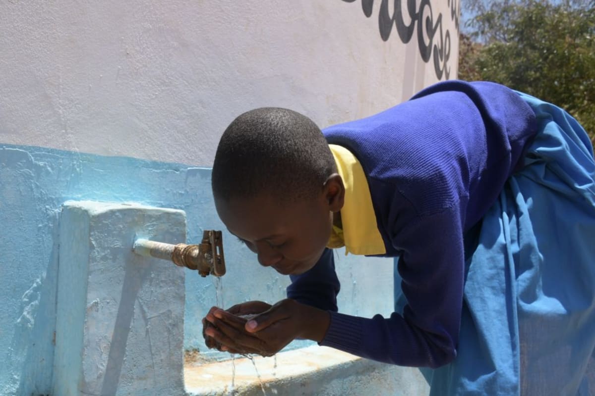 Water makes learning comfortable for Kyeni!