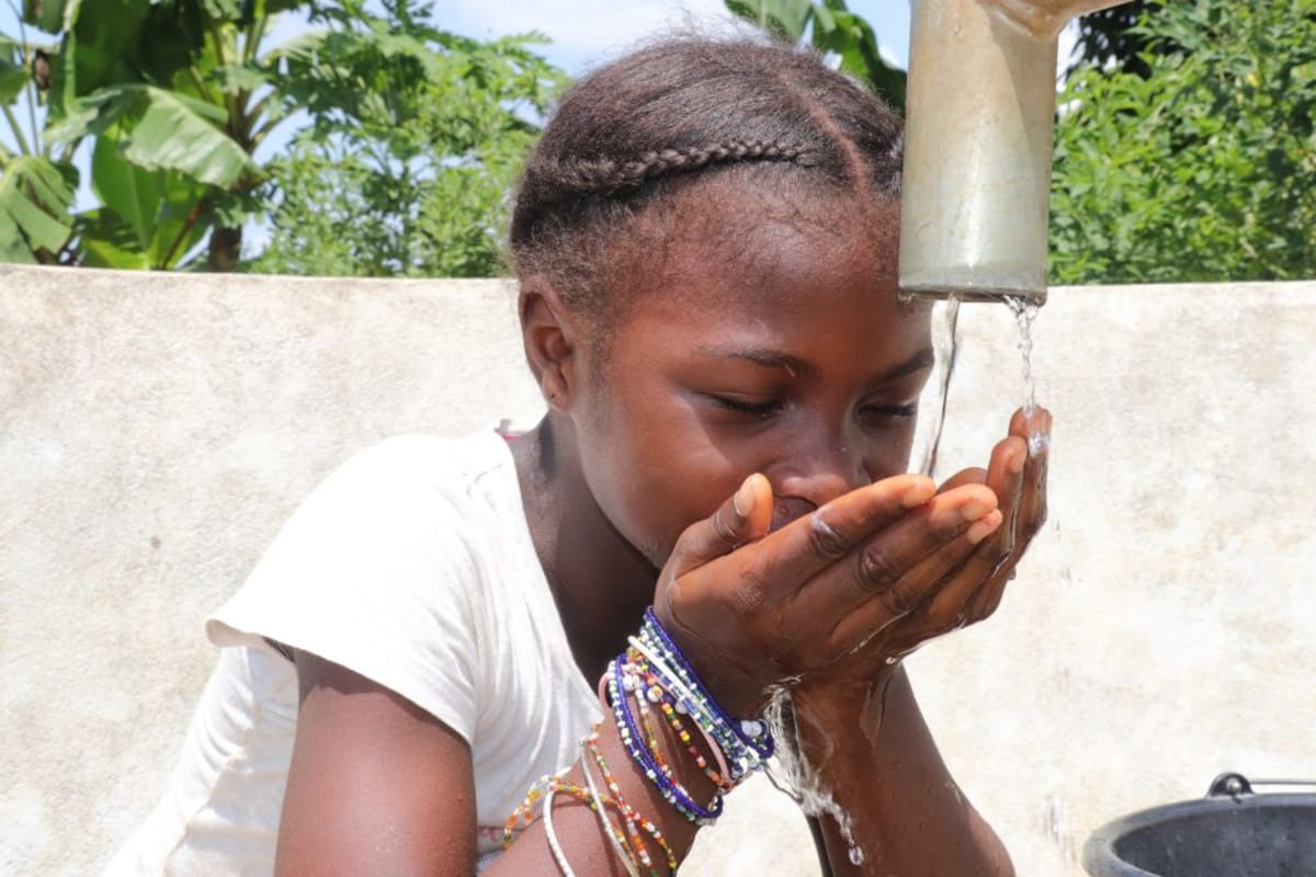 Ruth can collect water whenever she needs it!