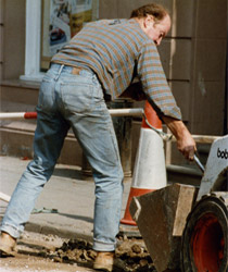 A man working