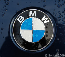 A BMW badge