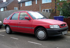 Car parked outside house