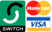 Mastercard, Visa, Switch, American Express