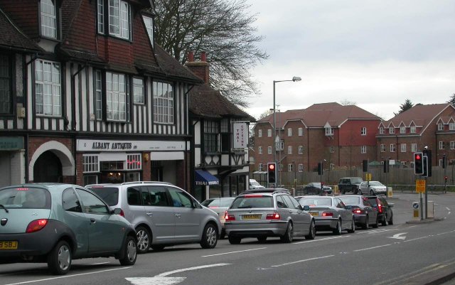 Traffic and pedestrians