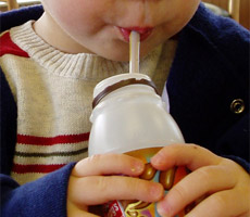 A child eating at a restaurant