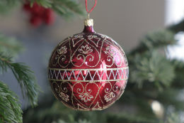 Christmas bauble on a tree