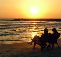 A couple on the beach