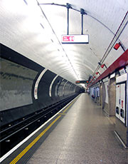 An empty underground platform