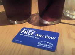 Free wifi with a beer