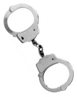 A pair of hand cuffs