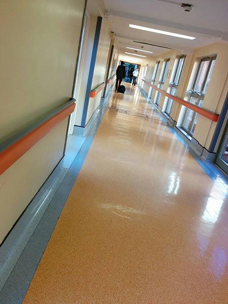 A hospital corridor