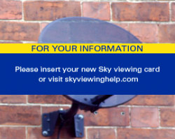 Please insert your new Sky viewing card