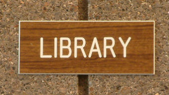 Public library sign