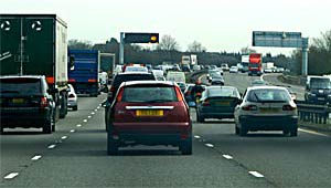 Traffic congestion on the M6