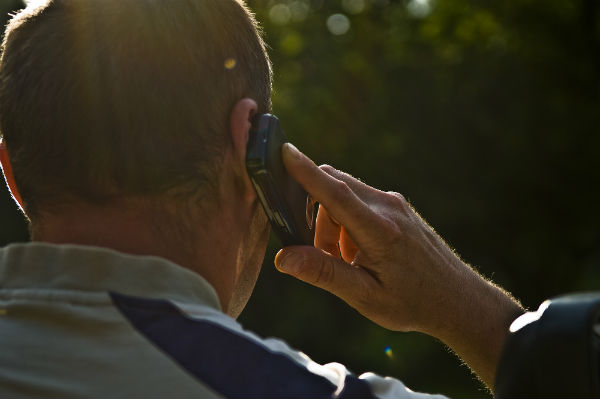 Man on mobile phone