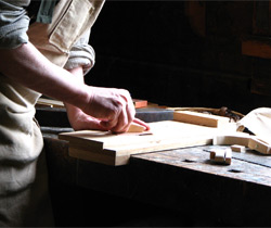 A carpenter working