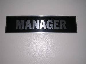 Manager sign