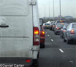 M25 traffic, queues and rubberknecking