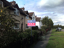 Moving home has taken a year, a house sold sign