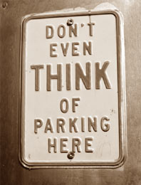 Don't even think of parking here