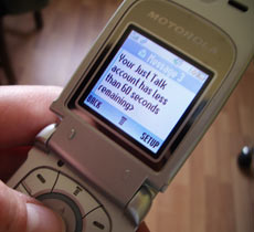 Orange mobile phone, how to stop the annoying top up text messages