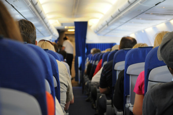 Passengers on a flight