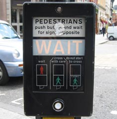 A pedestrian crossing