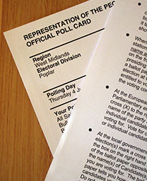 A polling card