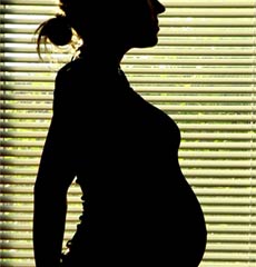 A pregnant woman, teenage pregnancy, DNA paternity test