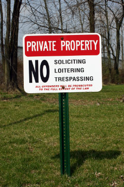 Private property, no trespassing